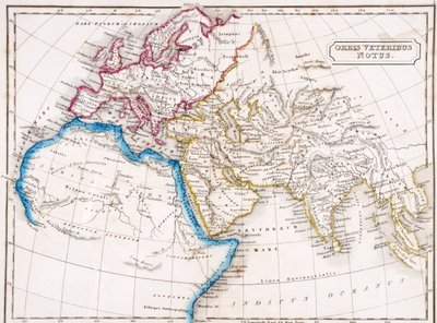 Map of Europe Northern Africa and Western Asia, Orbis Veteribus Notus, from 